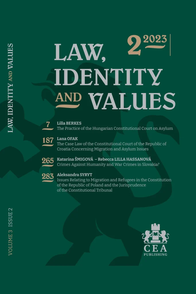 Law, Identity and Values Vol. 3 No. 2