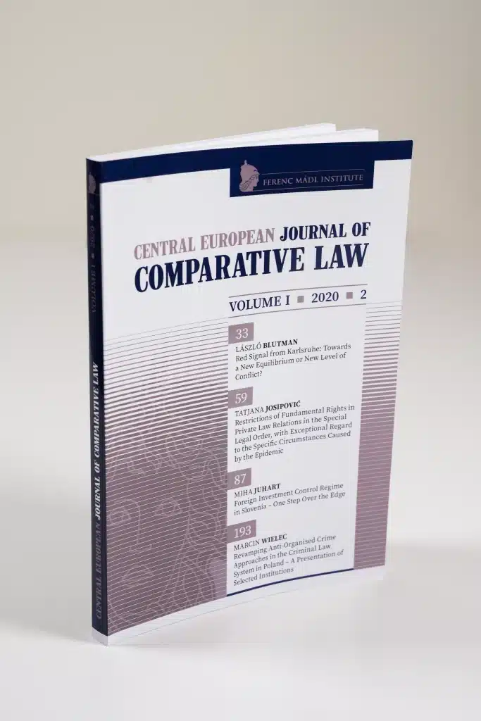Central European Journal of Comparative Law Vol. 1 No. 2