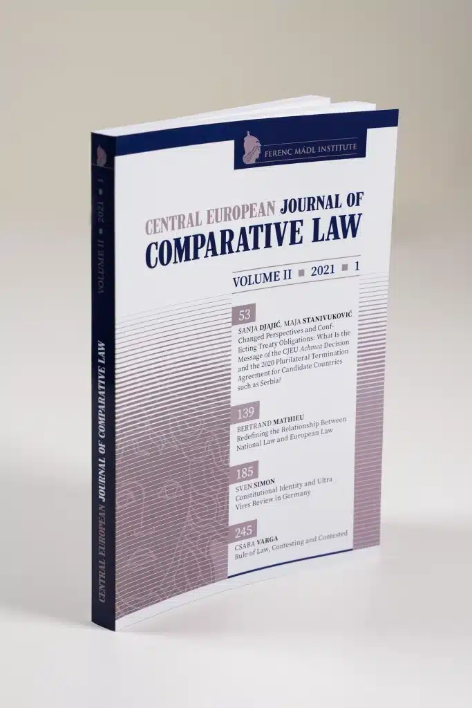 Central European Journal of Comparative Law Vol. 2 No. 1