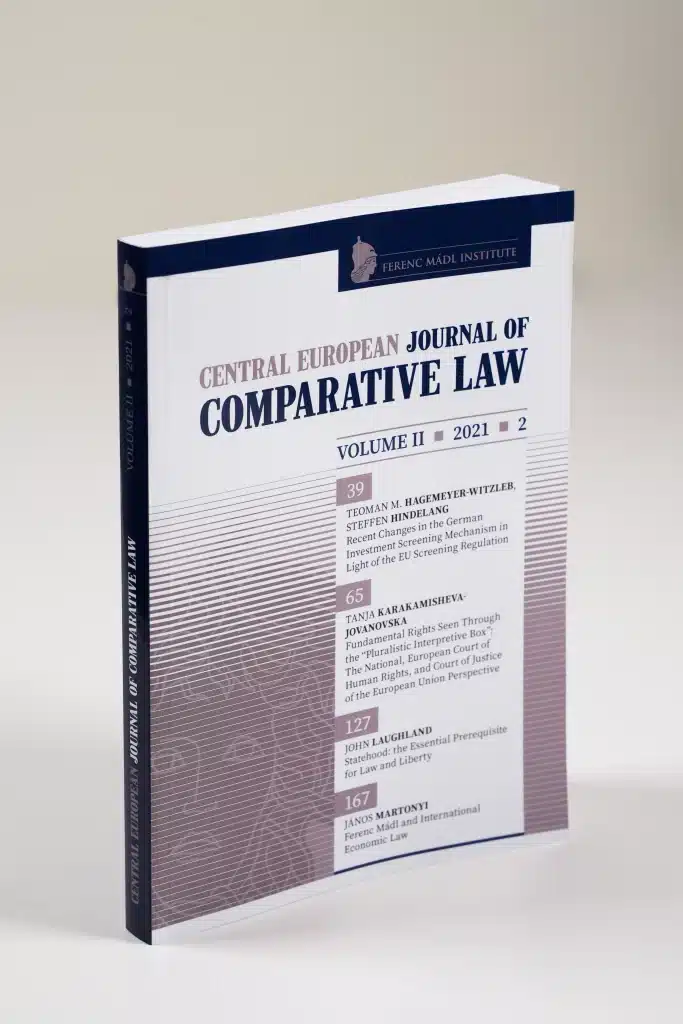 Central European Journal of Comparative Law Vol. 2 No. 2