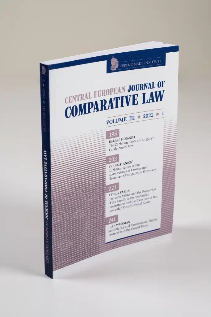 Central European Journal of Comparative Law Vol. 3 No. 1