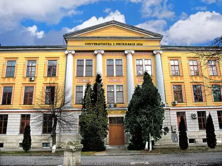Classical-style university building with a columned façade