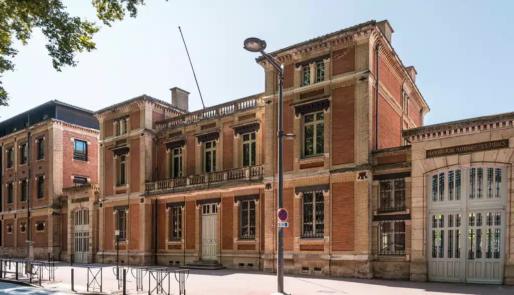 University building with a brick façade