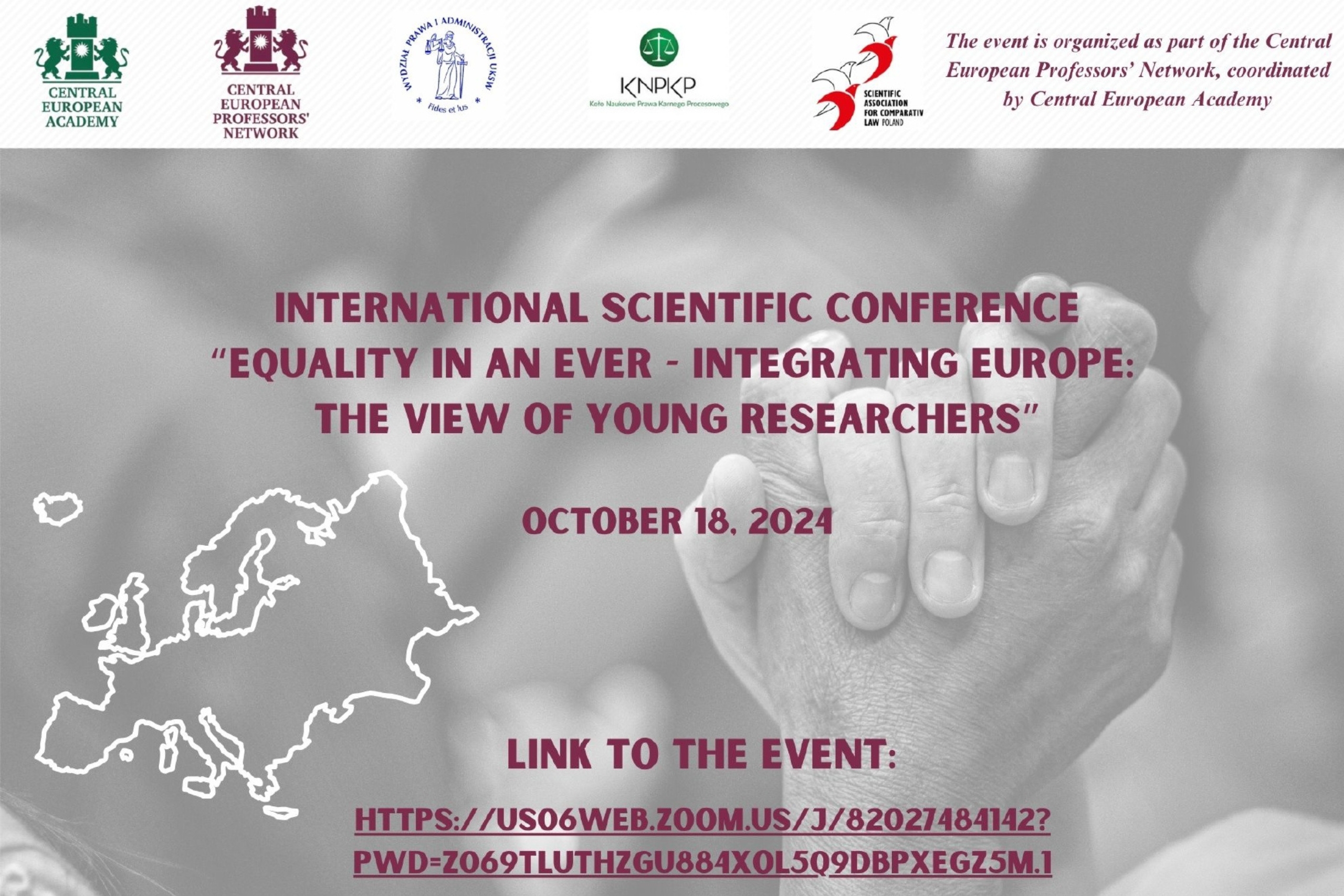 Poster for the “International Scientific Conference Equality in an Ever-Integrating Europe”