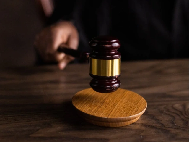 Judge’s gavel on a table