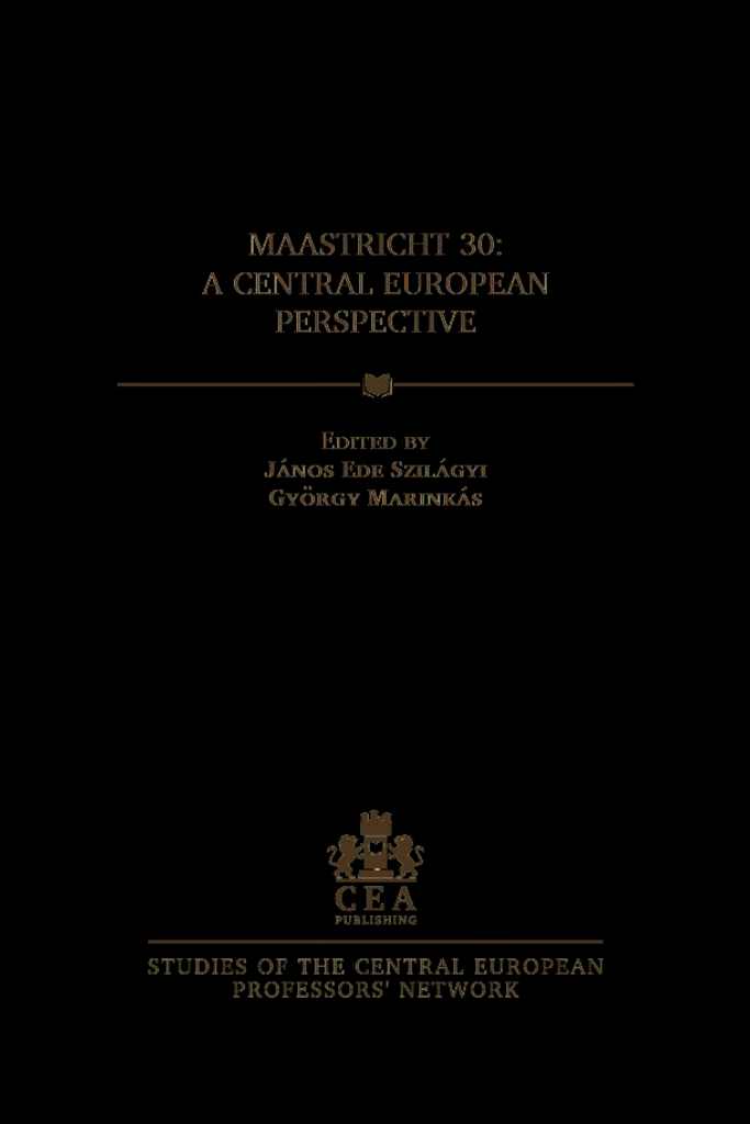 Maastricht 30+: A Central European Perspective című könyv fekete borítóval